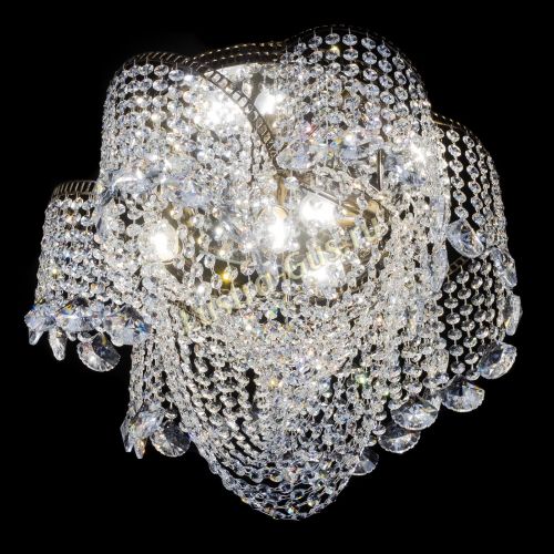 Люстра Космея Водоворот Веер под бронзу в Химках Гусь Хрустальный