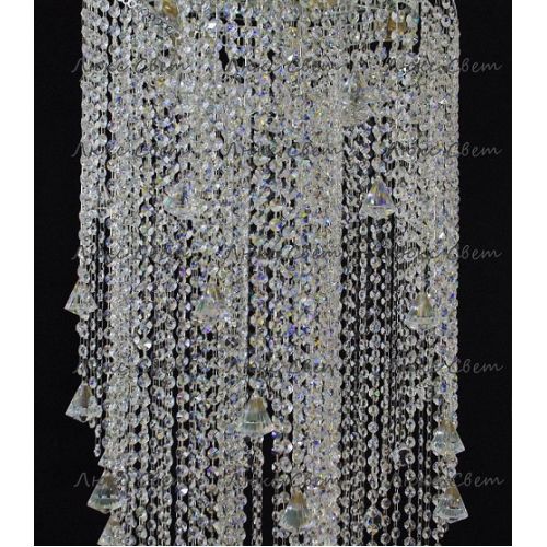 Люстра Космос 5 ламп конус 40 мм длинная  в Химках Гусь Хрустальный