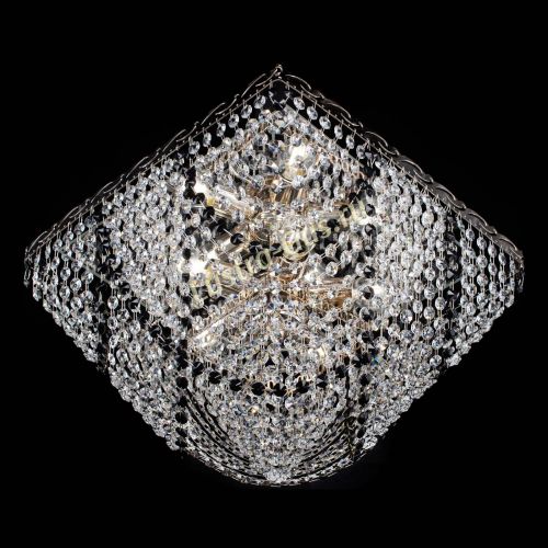 Люстра Квадрат Бриз черная в Химках Гусь Хрустальный