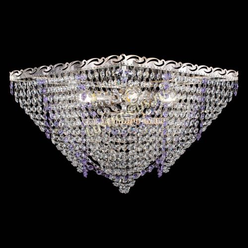 Люстра Квадрат Бриз фиолетовая в Химках Гусь Хрустальный