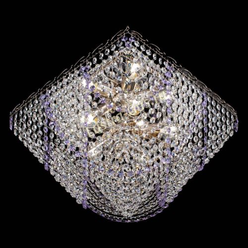Люстра Квадрат Бриз фиолетовая в Химках Гусь Хрустальный