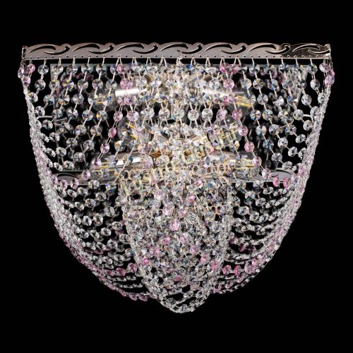 Люстра Квадрат Бриз розовая в Химках Гусь Хрустальный