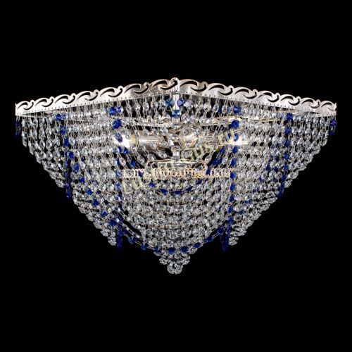 Люстра Квадрат Бриз синяя в Химках Гусь Хрустальный