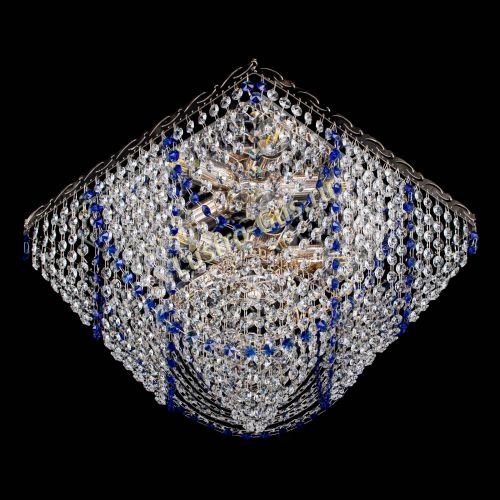 Люстра Квадрат Бриз синяя в Химках Гусь Хрустальный