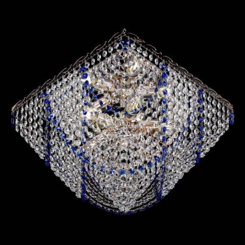 Люстра Квадрат Бриз синяя в Химках Гусь Хрустальный