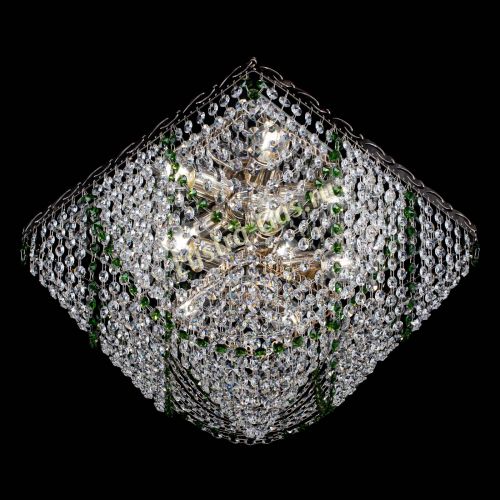 Люстра Квадрат Бриз зеленая в Химках Гусь Хрустальный