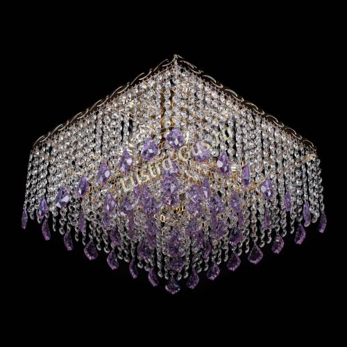 Люстра Квадрат Гамма Дубик цветная в Химках Гусь Хрустальный