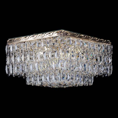 Люстра Квадрат Каскад с пластинками в Химках Гусь Хрустальный