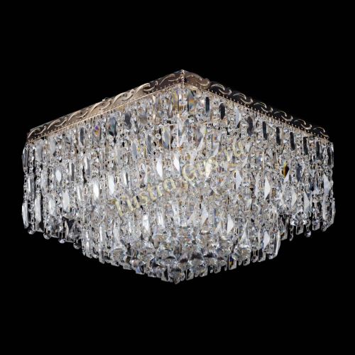 Люстра Квадрат Каскад с пластинками в Химках Гусь Хрустальный