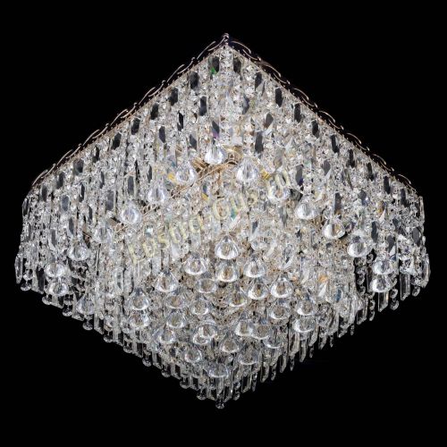 Люстра Квадрат Каскад с пластинками в Химках Гусь Хрустальный