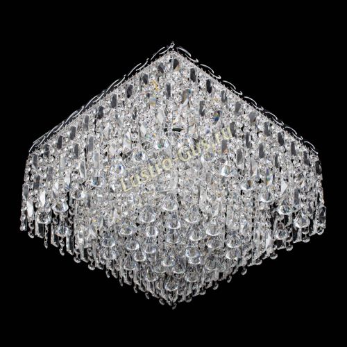 Люстра Квадрат Каскад с пластинками в Химках Гусь Хрустальный