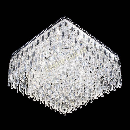 Люстра Квадрат Каскад с пластинками в Химках Гусь Хрустальный