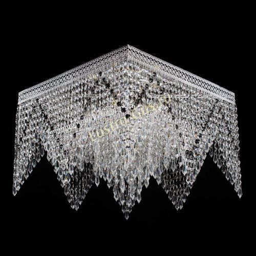 Люстра Квадрат Венеция уголки №5 черная в Химках Гусь Хрустальный