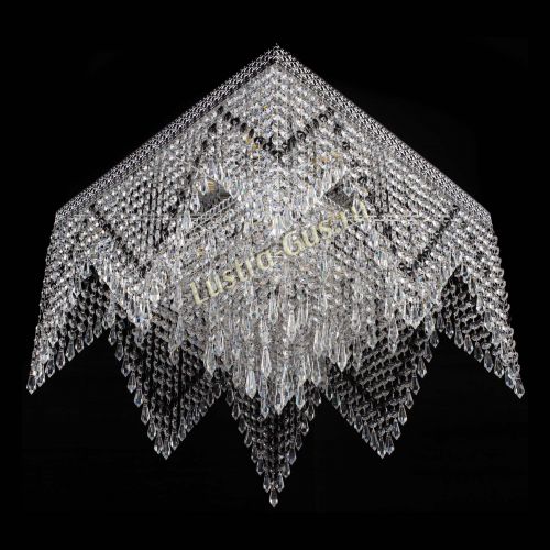 Люстра Квадрат Венеция уголки №5 черная в Химках Гусь Хрустальный