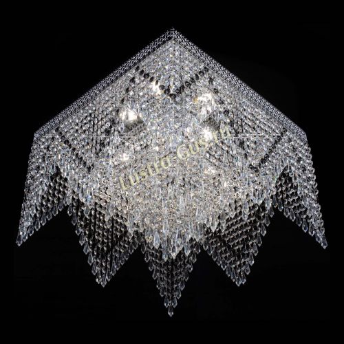 Люстра Квадрат Венеция уголки №5 черная в Химках Гусь Хрустальный