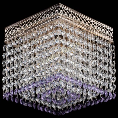 Люстра Квадрат Венеция №1 фиолетовая в Химках Гусь Хрустальный