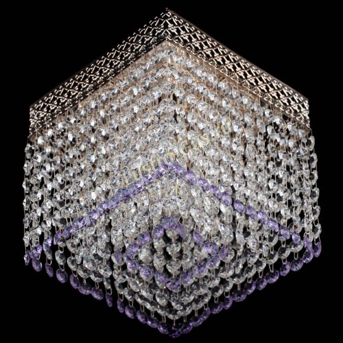 Люстра Квадрат Венеция №1 фиолетовая в Химках Гусь Хрустальный