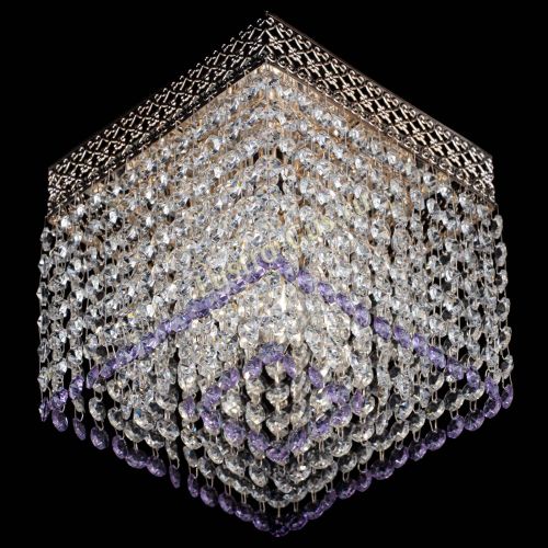 Люстра Квадрат Венеция №1 фиолетовая в Химках Гусь Хрустальный