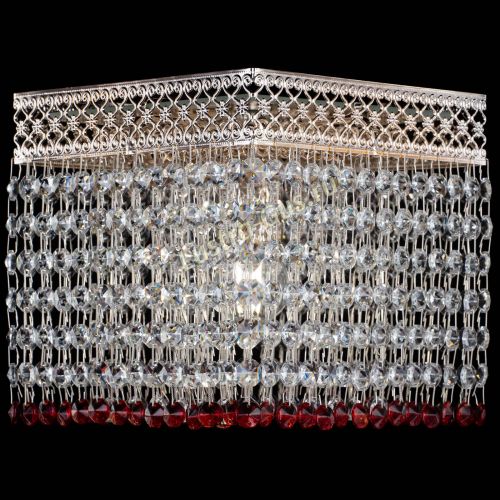 Люстра Квадрат Венеция №1 красная в Химках Гусь Хрустальный