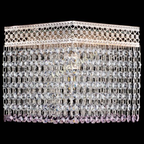 Люстра Квадрат Венеция №1 розовая в Химках Гусь Хрустальный