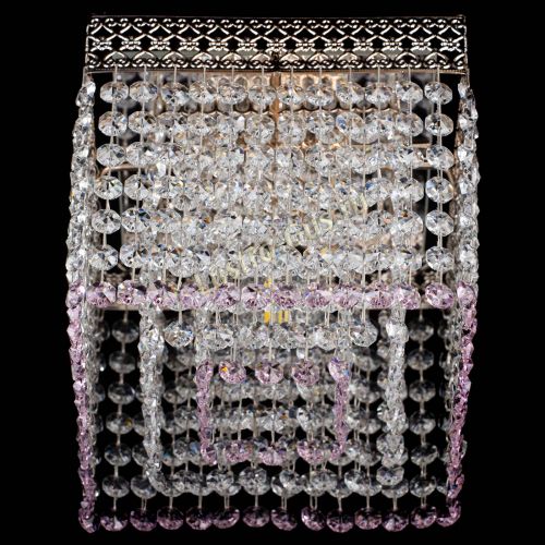 Люстра Квадрат Венеция №1 розовая в Химках Гусь Хрустальный