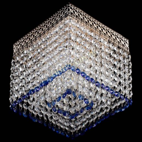 Люстра Квадрат Венеция №1 синяя в Химках Гусь Хрустальный