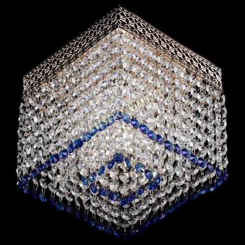 Люстра Квадрат Венеция №1 синяя в Химках Гусь Хрустальный