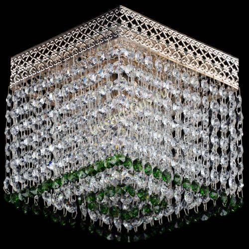 Люстра Квадрат Венеция №1 зеленая в Химках Гусь Хрустальный