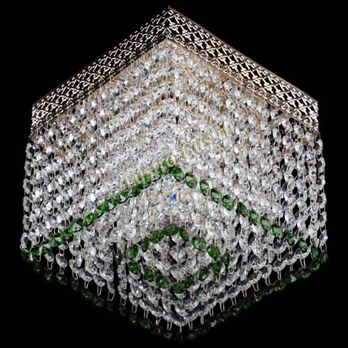 Люстра Квадрат Венеция №1 зеленая в Химках Гусь Хрустальный