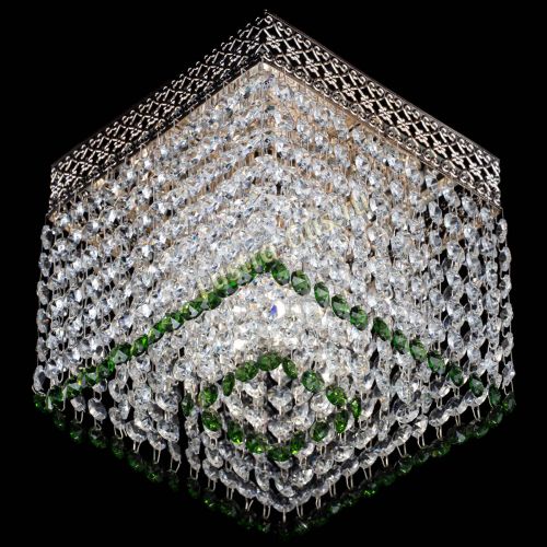 Люстра Квадрат Венеция №1 зеленая в Химках Гусь Хрустальный