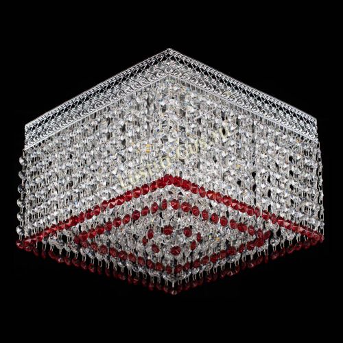 Люстра Квадрат Венеция №3 красная в Химках Гусь Хрустальный
