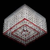 Люстра Квадрат Венеция №3 красная в Химках