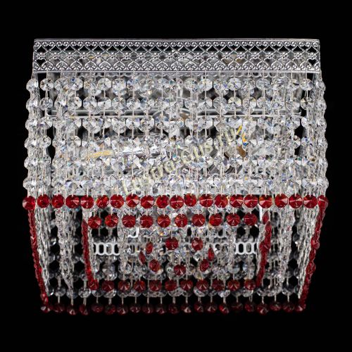 Люстра Квадрат Венеция №3 красная в Химках Гусь Хрустальный