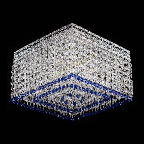 Люстра Квадрат Венеция №3 синяя в Химках Гусь Хрустальный