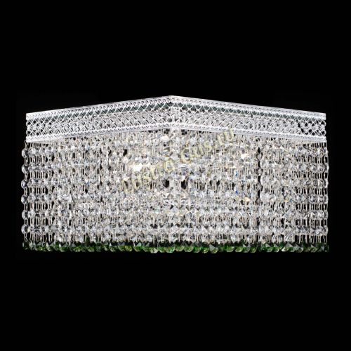 Люстра Квадрат Венеция №3 зеленая в Химках Гусь Хрустальный