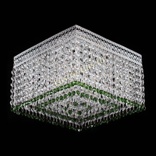 Люстра Квадрат Венеция №3 зеленая в Химках Гусь Хрустальный