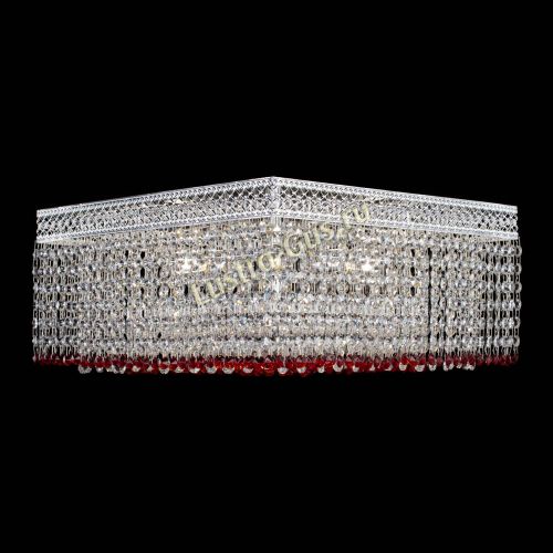 Люстра Квадрат Венеция №5 красная в Химках Гусь Хрустальный