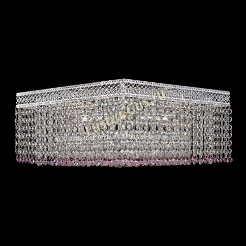 Люстра Квадрат Венеция №5 розовая в Химках Гусь Хрустальный