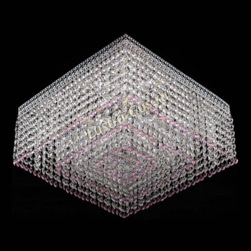Люстра Квадрат Венеция №5 розовая в Химках Гусь Хрустальный