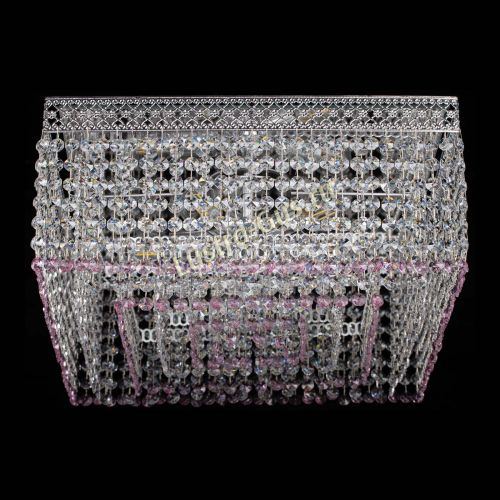 Люстра Квадрат Венеция №5 розовая в Химках Гусь Хрустальный