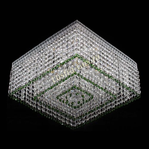 Люстра Квадрат Венеция №5 зеленая в Химках Гусь Хрустальный