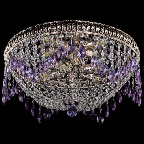 Люстра Лацио №5 журавлик фиолетовая в Химках Гусь Хрустальный