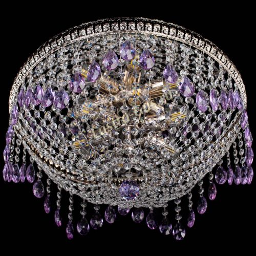 Люстра Лацио №5 журавлик фиолетовая в Химках Гусь Хрустальный