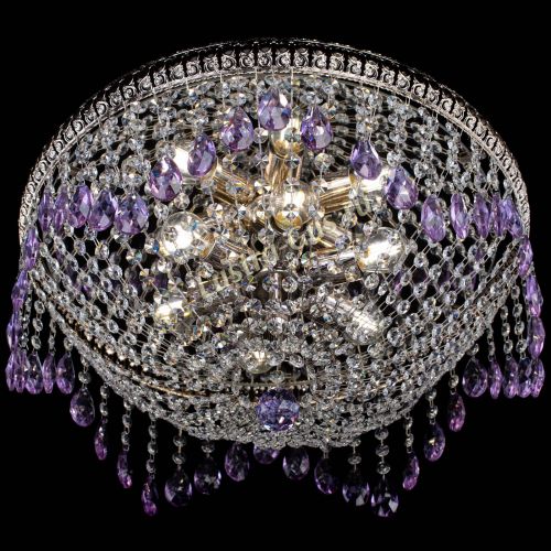 Люстра Лацио №5 журавлик фиолетовая в Химках Гусь Хрустальный