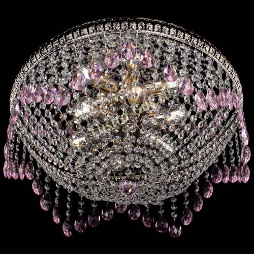 Люстра Лацио №5 журавлик розовая в Химках Гусь Хрустальный