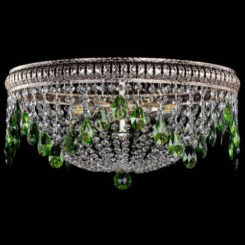 Люстра Лацио №5 журавлик зеленая в Химках Гусь Хрустальный