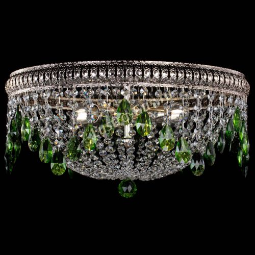 Люстра Лацио №5 журавлик зеленая в Химках Гусь Хрустальный