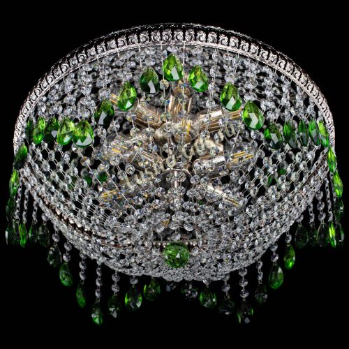 Люстра Лацио №5 журавлик зеленая в Химках Гусь Хрустальный