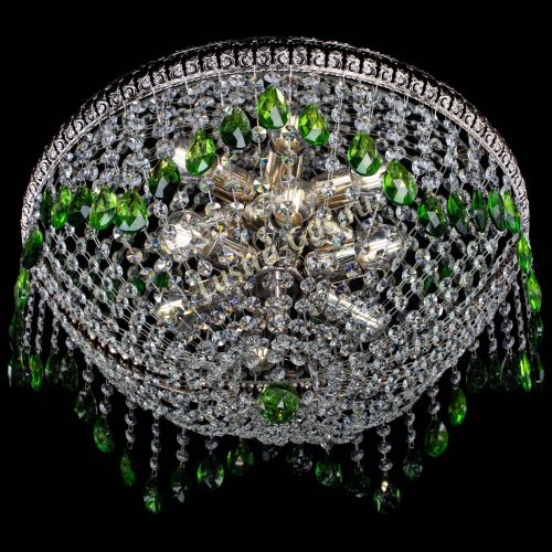 Люстра Лацио №5 журавлик зеленая в Химках Гусь Хрустальный