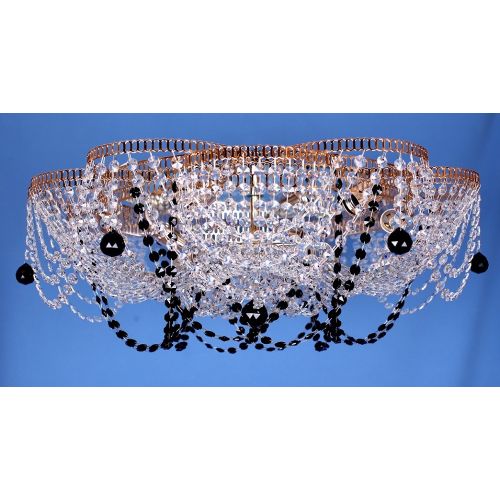 Люстра Лотос Ольга цветная в Химках Гусь Хрустальный